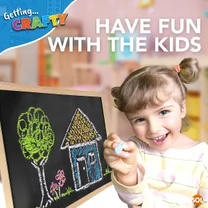 Chalk Board for Kids - 21 x 28cm Small Chalkboard with Eraser & 6pk Chalks - Mini Chalkboard Signs Chalk Boards For Walls