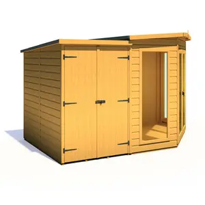 Shire Barclay Corner Summerhouse With Side Shed 7 Ft X 11 Ft