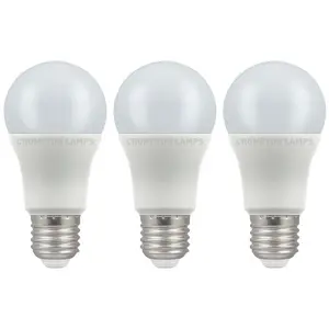 Crompton Lamps LED GLS 11W E27 Dimmable Cool White Opal (75W Eqv) (3 Pack)