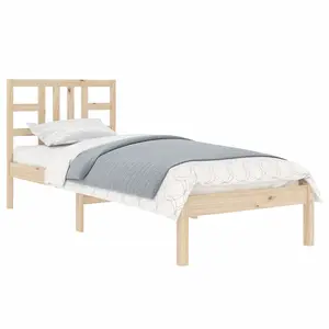 Berkfield Bed Frame Solid Wood 90x200 cm