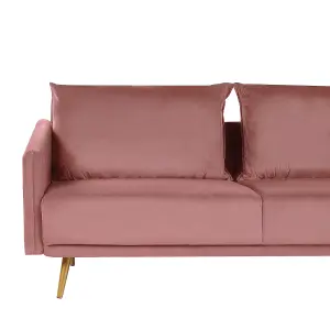 Beliani Glam Velvet Sofa Set Pink MAURA