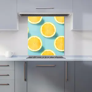 Fresh Lemons Premium Glass Kitchen Splashback W600mm x H650mm