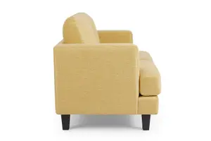 Dale 2 Seater Linen Sofa, Mustard Linen Fabric