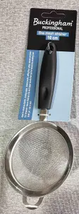 Buckingham Stainless Steel Fine Mesh Sieve 10 cm wiith Easy Grip Handle