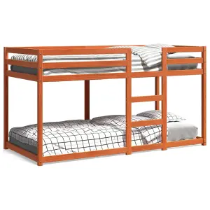 Berkfield Bunk Bed without Mattress Wax Brown 80x200 cm Solid Wood Pine