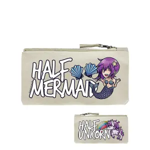 Grindstore Half Mermaid Half Unicorn Pencil Case Cream (One Size)