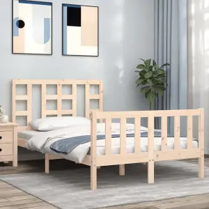 Berkfield Bed Frame with Headboard 120x200 cm Solid Wood