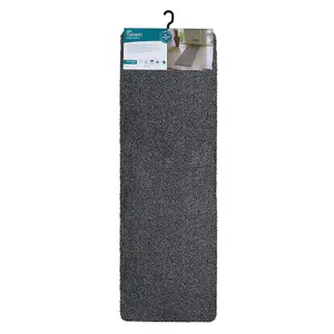 JVL Tanami Machine Washable Barrier Runner Doormat  50x150cm Charcoal