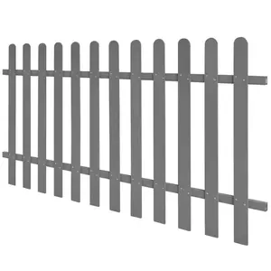 Ayia Grey Composite Fence Panels Grey / 100cm H x 200cm W