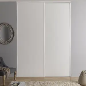 Form Valla White Single panel Sliding wardrobe door (H) 2500mm x (W) 772mm