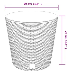 Berkfield Planter with Removable Inner Anthracite 15 / 15.3 L PP Rattan