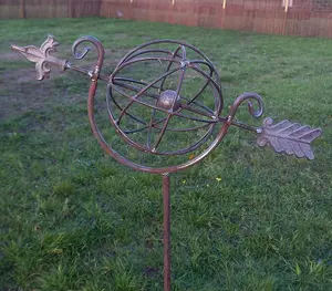 Armillary Globe Border Stake Garden Decoration