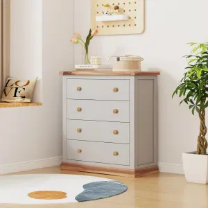 Bomporto 4 Drawer Chest of Drawers Wood Knob