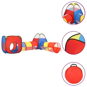 Berkfield Children Play Tent with 250 Balls Multicolour 190x264x90 cm