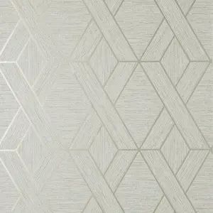 Fine Decor Miya Natural Metallic Geometric Textured Wallpaper FD43153