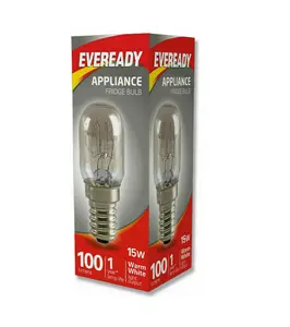 Appliance Fridge Bulb 15W Warm White Eveready 100 Lumens 240V