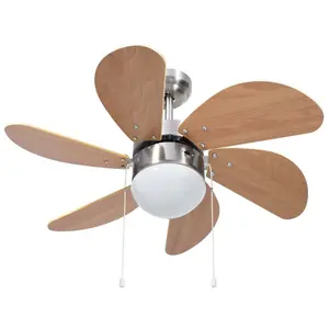 Dornan 76cm Ceiling Fan with Light Kit Brown