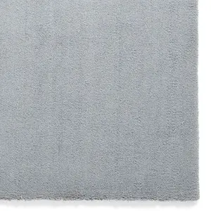 Light Blue Shaggy Washable Plain Modern Rug For Living Room Bedroom & Dining Room-60cm X 115cm