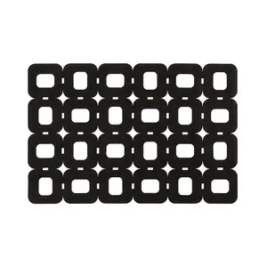 Essentials by Premier Black Felt Block Design Placemats