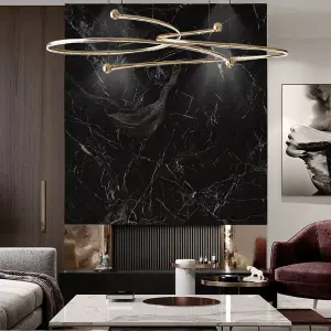 Black Marble Effect Wallpaper Waterproof, Moisture-proof and Oil-proof Self Adhesive Wallpaper Roll 60cm x 3 m