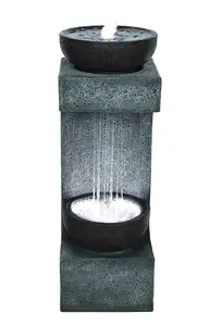 Aqua Creations Kendrick Rain Effect Solar Water Feature with Protective Cover