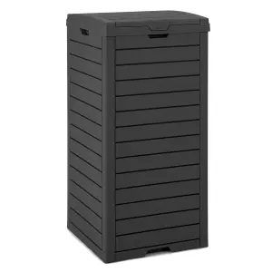 Costway Outdoor Trash Waste Bin 140 L Large Trash Bin with Lid & Pull-out Liquid Tray