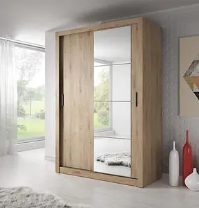 Fendi Wardrobe 04  Spacious 3-Door Sliding Wardrobe with Mirror & LED Option