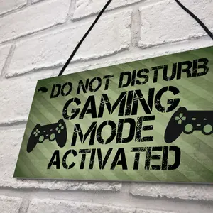 Gaming Sign Do Not Disturb Plaque Gamer Gift Boys Bedroom Decor Gift For Gamer Plaque