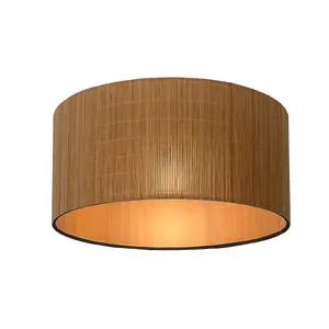 Lucide Magius Scandinavian Flush Ceiling Light 42cm - 1xE27 - Light Wood