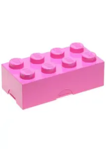 Lego Brick Lunch Storage Box Pink