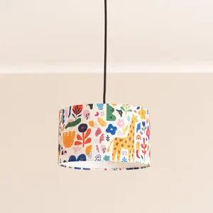 ValueLights Kids Bright Floral Easy Fit Ceiling Light Shade - Bulb Included