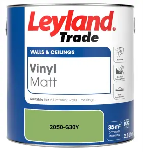 Leyland Trade Vinyl Matt Walls & Ceilings Emulsion Paint (2050-G30Y) 2.5L