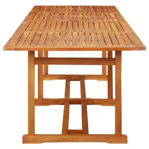 Berkfield Garden Dining Table 280x90x75 cm Solid Acacia Wood