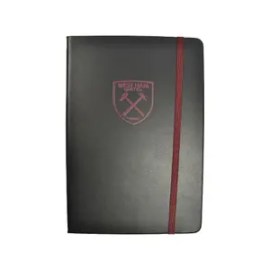 West Ham United FC Premium Crest A5 Composition Notebook Black/Maroon (One Size)