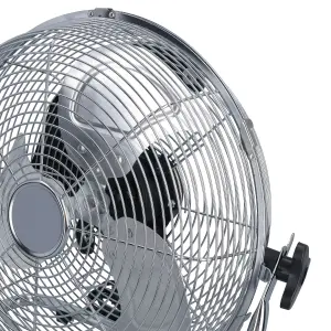 12 Inch Portable Metal Floor Fan Cool With Adjustable Tilt 50 Watt Motor UK Plug