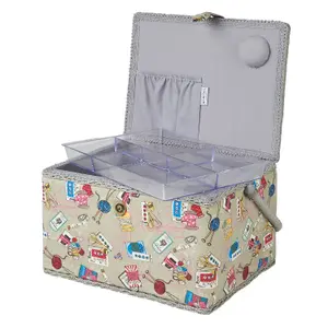 Large Sewing Box Summer Notions Design 23.5 x 31 x 20cm - HobbyGift MRL/120