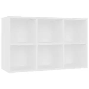 Berkfield Book Cabinet/Sideboard White 66x30x97.8 cm Engineered Wood