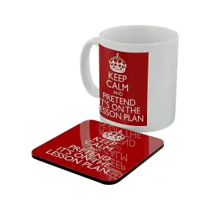 Grindstore Pretend Its On The Lesson Plan Mug Set White (One Size)