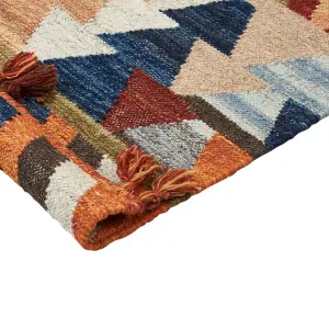 Wool Kilim Area Rug 160 x 230 cm Multicolour KAGHSI