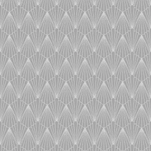 GoodHome Tiverton Grey Silver effect Geometric Textured Wallpaper