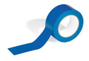 Durable DURALINE Strong Removable PVC Floor Marking Tape - 50mm x 33m - Blue