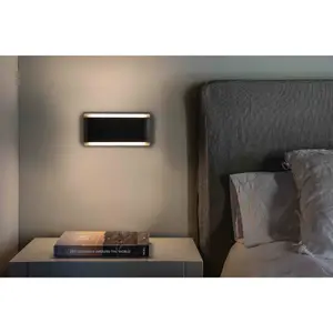 Luminosa Mood Wood Wall Lamp Black 2x 3W