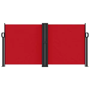 Berkfield Retractable Side Awning Red 120x1000 cm