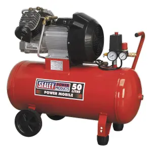 Sealey Air Compressor 50L V-Twin Direct Drive 3hp SAC05030