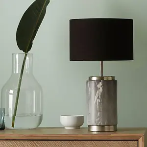 Grey Marble Effect Ceramic Table Lamp