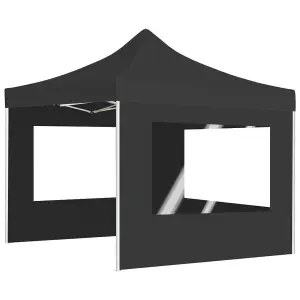 Berkfield Professional Folding Party Tent with Walls Aluminium 2x2 m Anthracite