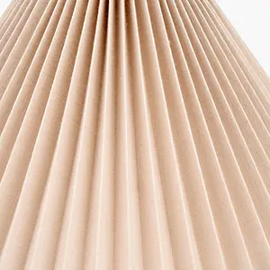 Natural Linen Hard Pleat Tapered Lampshade