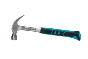 Ox Pro 16oz Claw Hammer Forged Steel Curved Hook