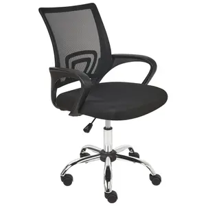 Beliani Minimalist Office Chair Black SOLID