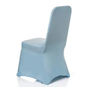 Polyester Spandex Chair Covers for Wedding Decoration - Baby Blue, Pack of 10